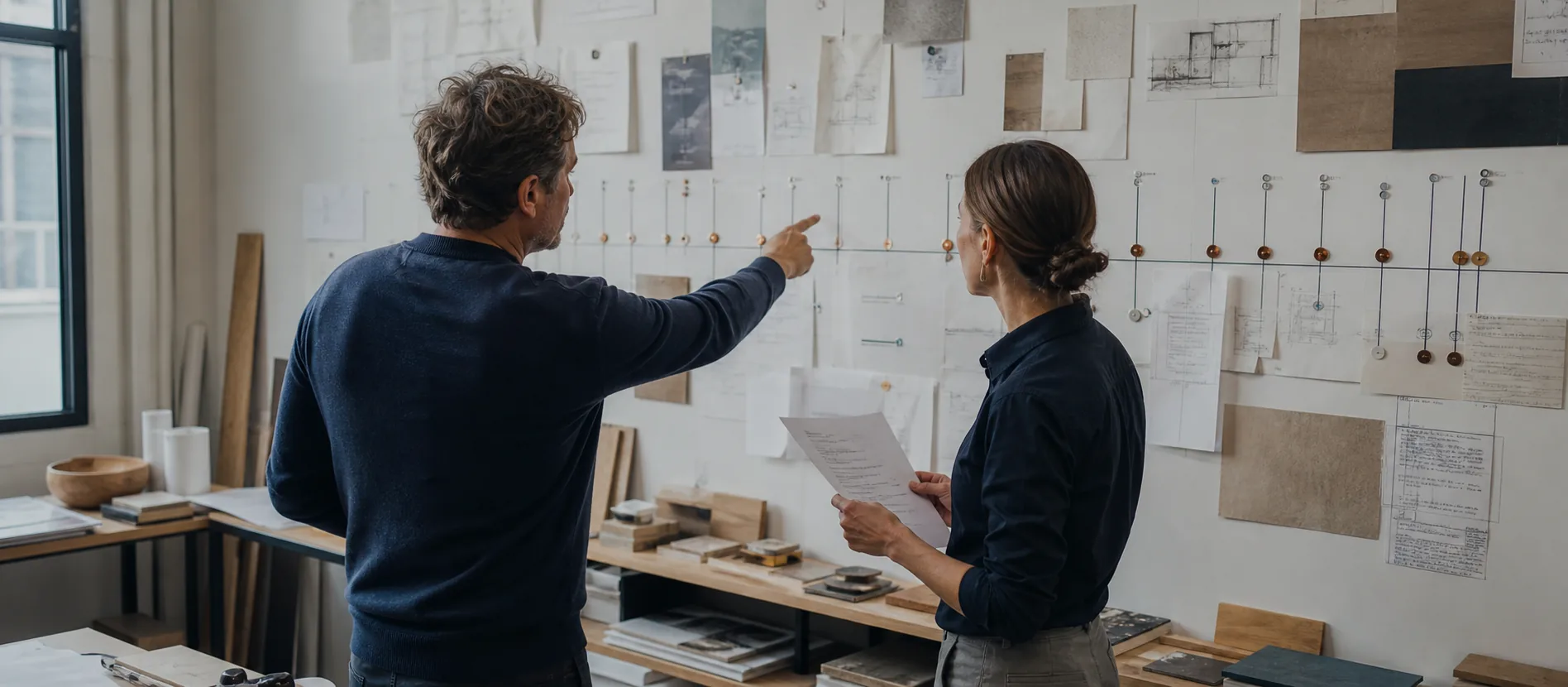 A project lead and finance adviser connect a delivery milestone with billing and collection timing.